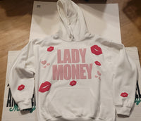 A CUPID LADY MONEY WHO GETS PAID HOODIE (WHITE)